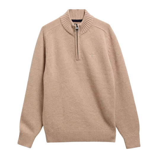 Barbour Newtown Half Zip Jumper in Washed Stone
