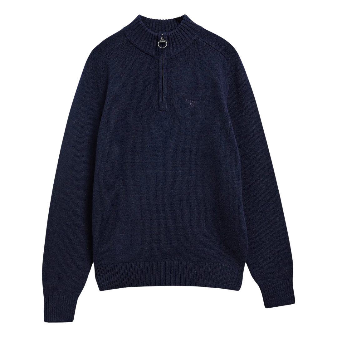 Barbour Newtown Half Zip Jumper in Navy