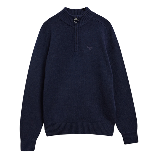 Barbour Newtown Half Zip Jumper in Navy