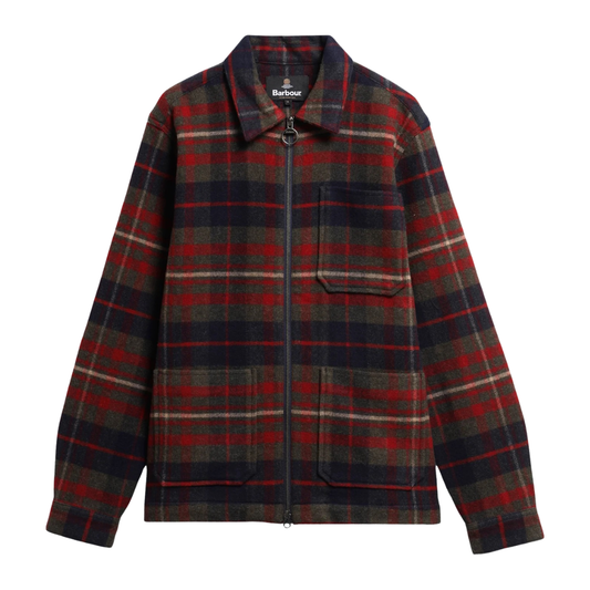 Barbour Southview Checked Overshirt in Olive