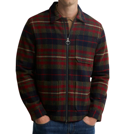 Barbour Southview Checked Overshirt in Olive