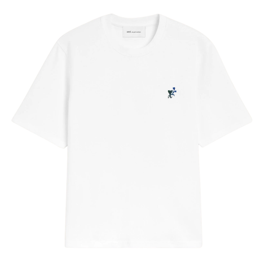 AMI Paris Tulipe Embroidery T-Shirt in White