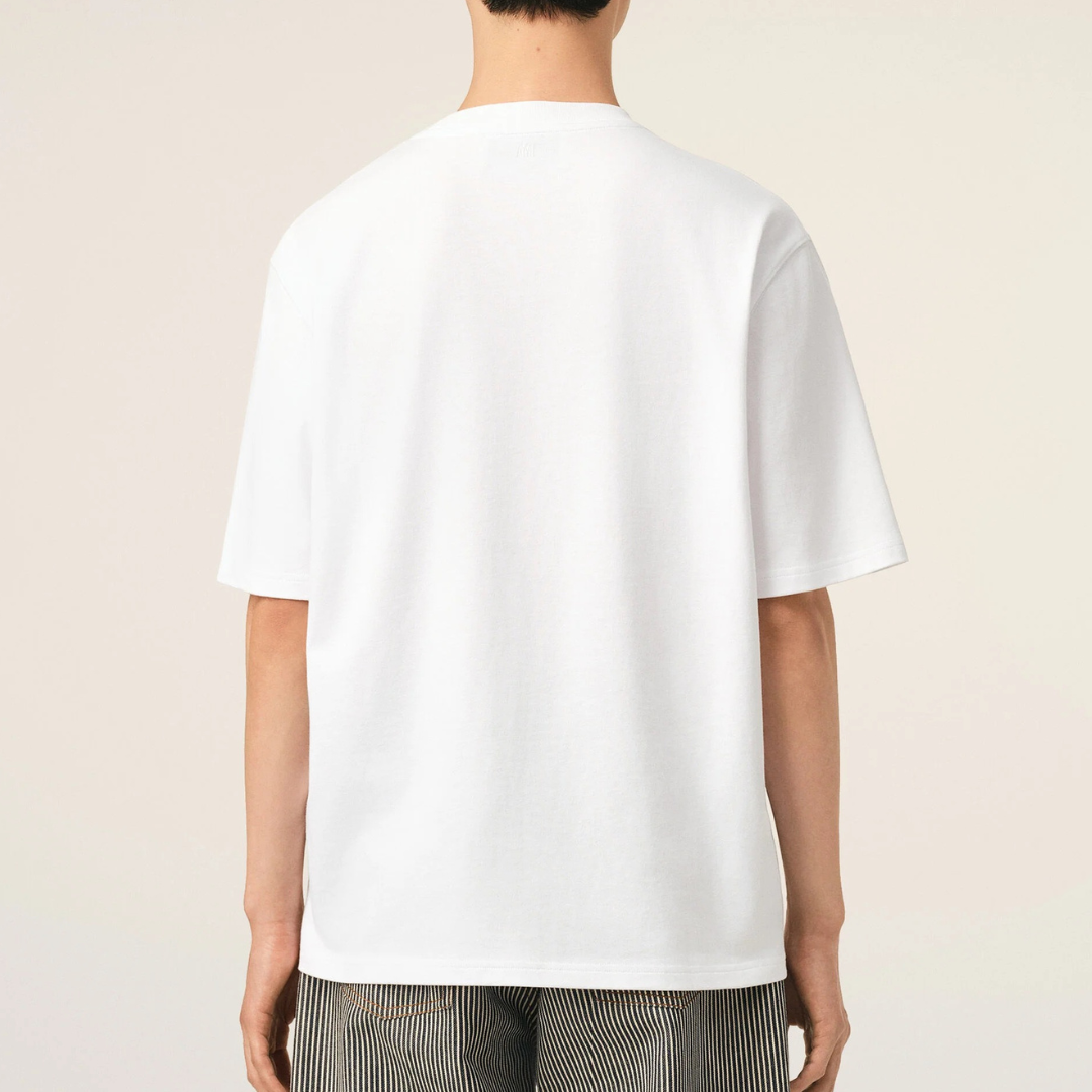 AMI Paris Tulipe Embroidery T-Shirt in White