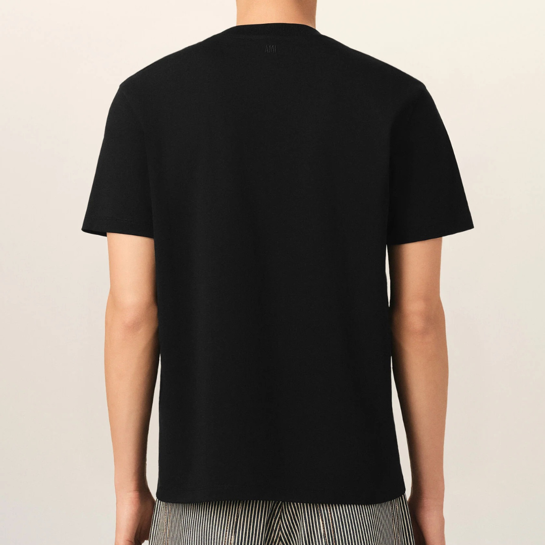 AMI Paris Red AMI De Coeur T-Shirt in Black