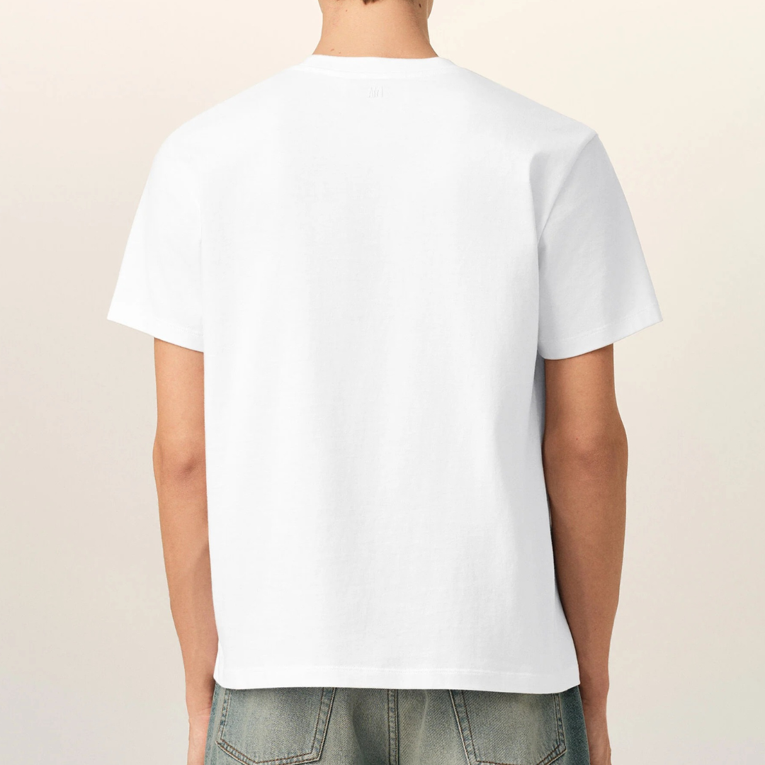 AMI Paris Red AMI De Coeur T-Shirt in White