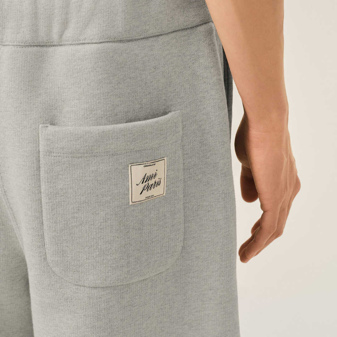 AMI Paris Heritage Label Sweatpants in Grey