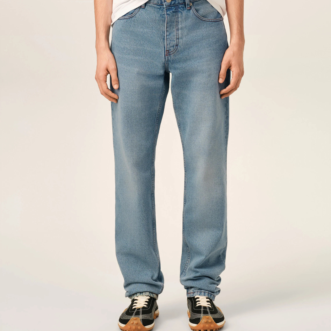 AMI Paris Classic Fit Jeans in Used Blue