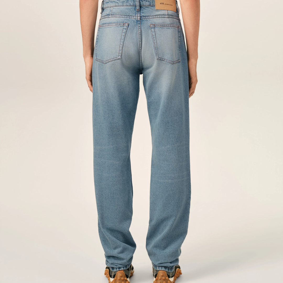 AMI Paris Classic Fit Jeans in Used Blue