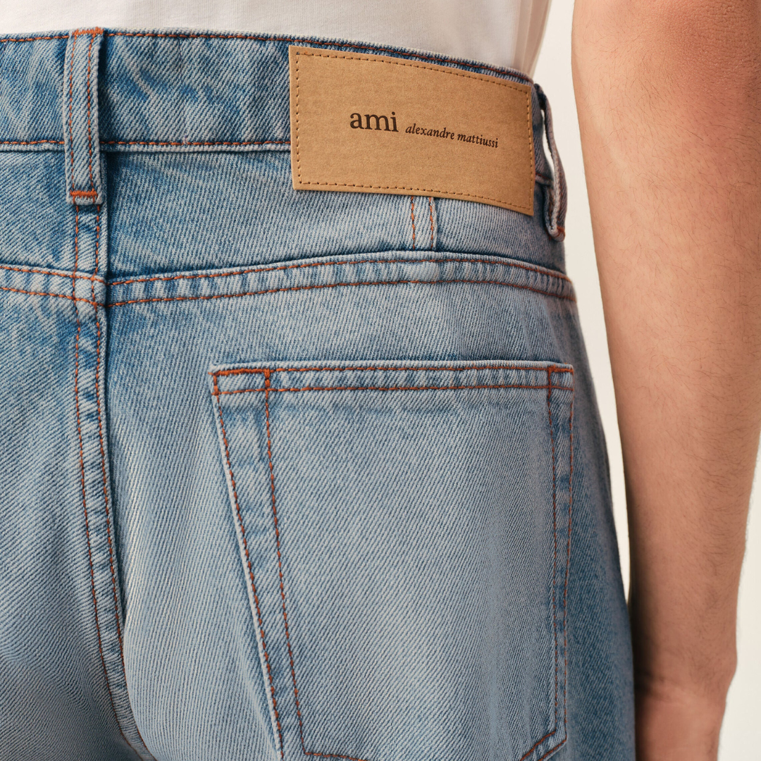 AMI Paris Classic Fit Jeans in Used Blue