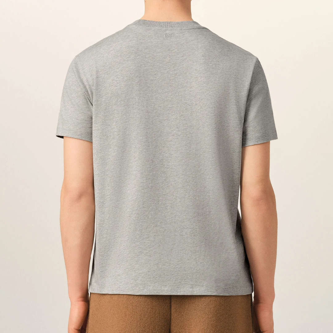 AMI Paris Contrast ADC T-Shirt in Grey
