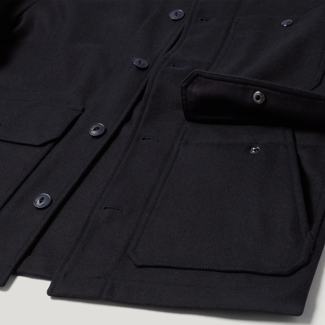 Belstaff Trail Wool Overshirt in Dark Ink