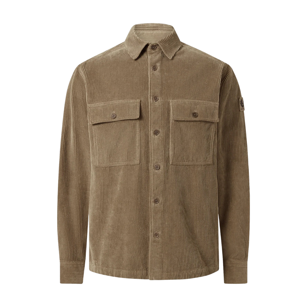 Belstaff Ravine Corduroy Shirt in Dusty Taupe