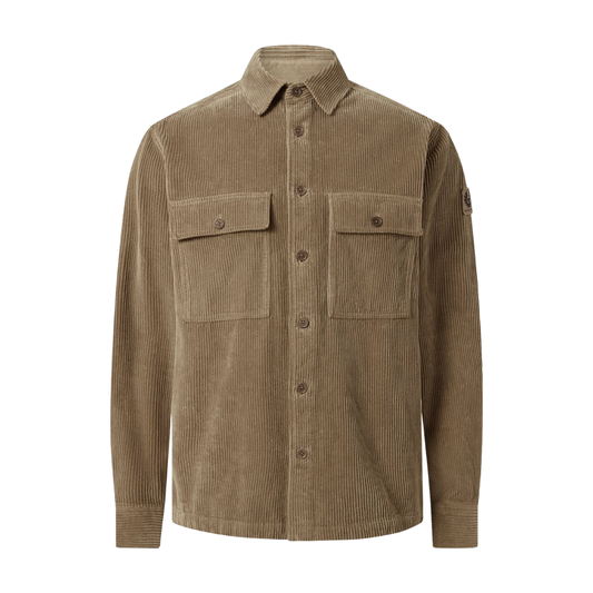 Belstaff Ravine Corduroy Shirt in Dusty Taupe