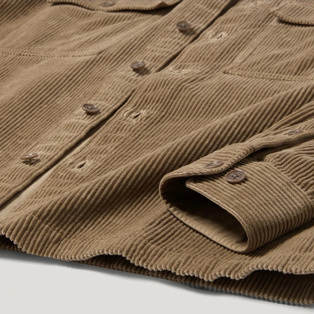 Belstaff Ravine Corduroy Shirt in Dusty Taupe