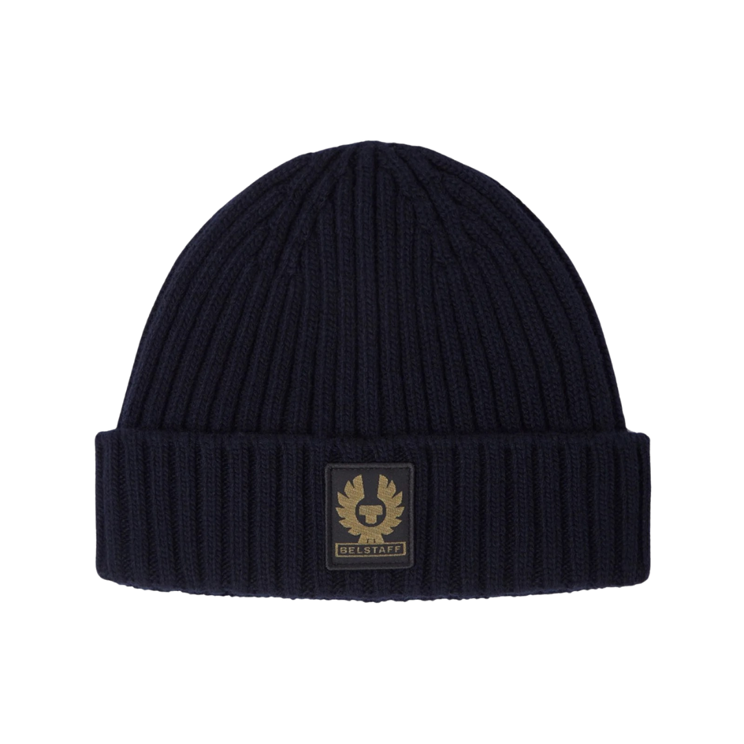 Belstaff Watch Beanie Hat in Dark Ink