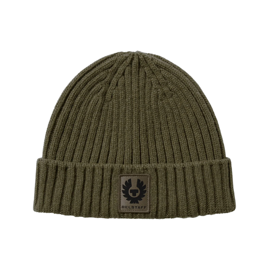 Gorro Belstaff Watch Beanie en verde caqui