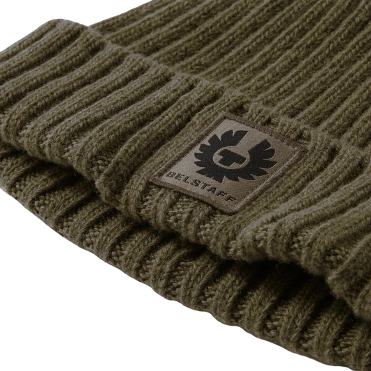 Gorro Belstaff Watch Beanie en verde caqui