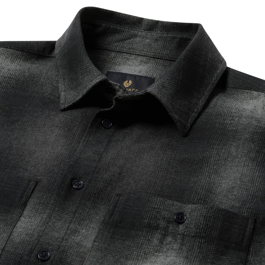 Belstaff Outpost Flannel Shirt in Black