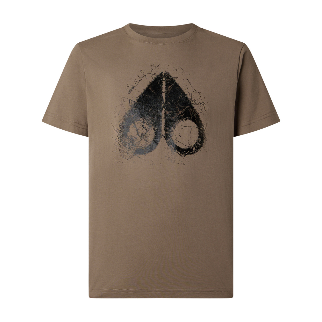 Moose Knuckles Icebreak Logo T-Shirt in Ashen