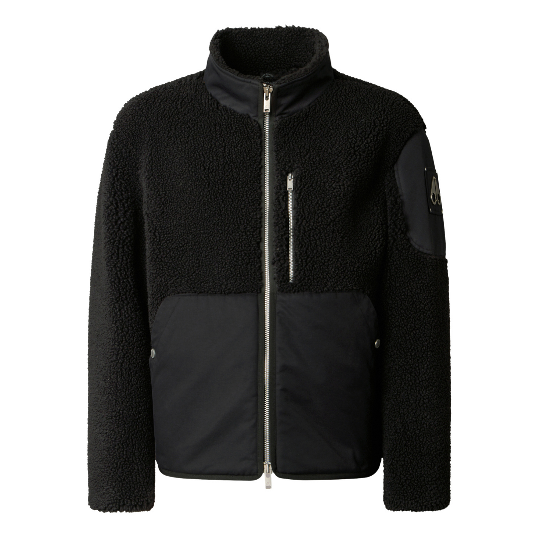 Moose Knuckles Saglek Fleece Jacket in Black