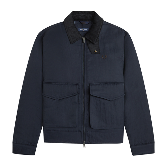 Fred Perry Nylon Caban Jacket in Navy