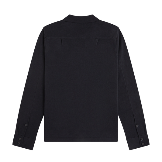 Fred Perry Knitted Overshirt in Black