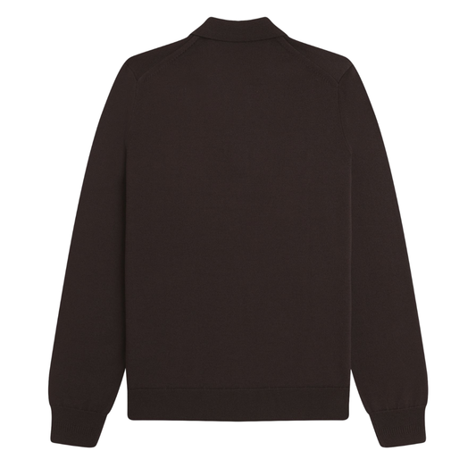 Fred Perry Classic Knitted Polo Shirt in Rich Brown