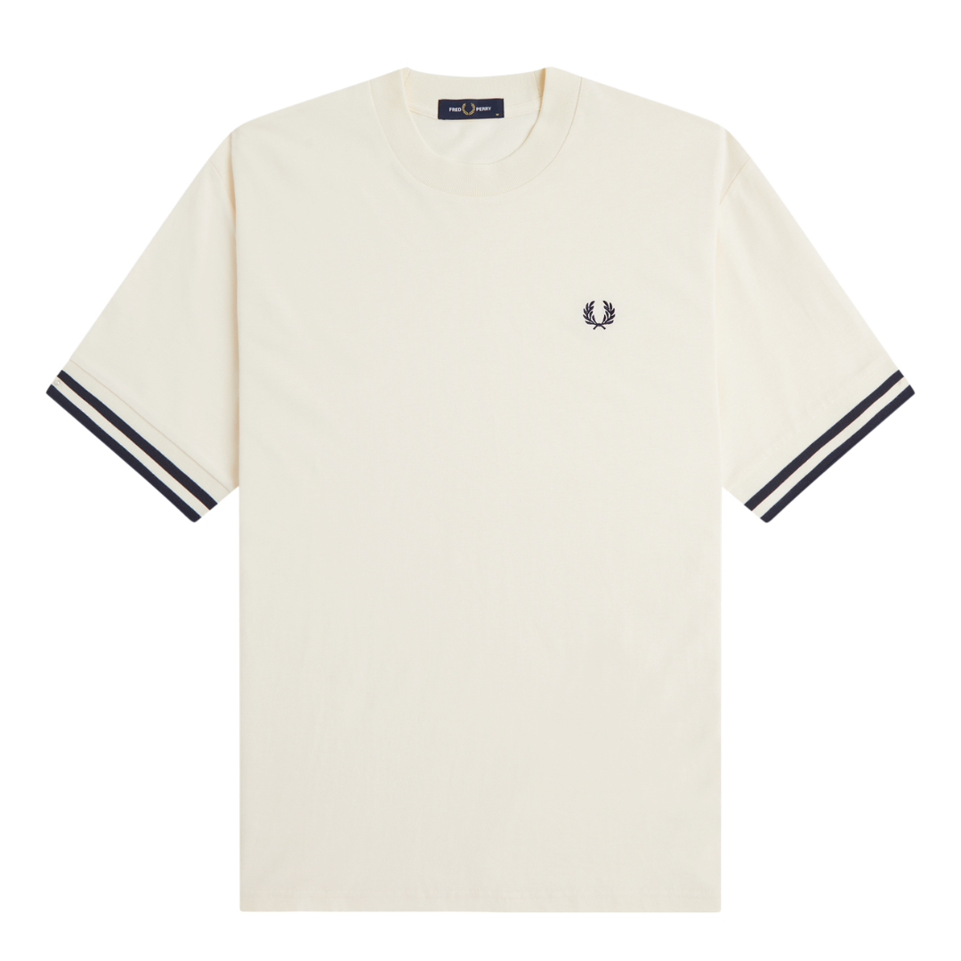 Fred Perry Bold Tipped T-Shirt in Ecru