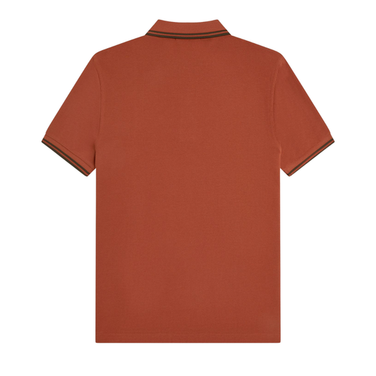 Fred Perry Twin Tipped Polo in Brandy