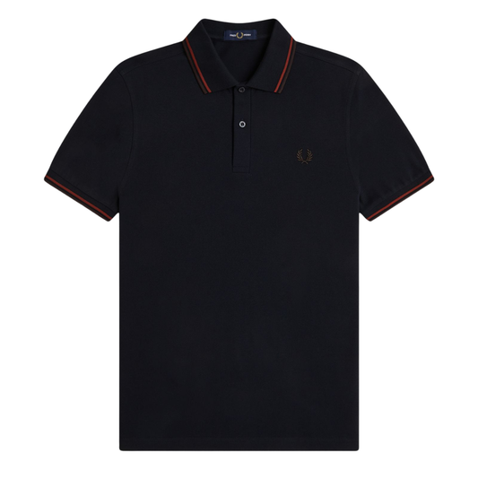 Fred Perry Twin Tipped Polo in Navy