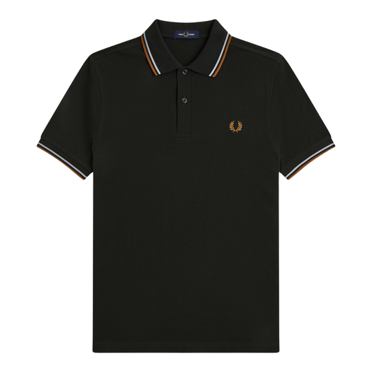 Fred Perry Twin Tipped Polo in Night Green