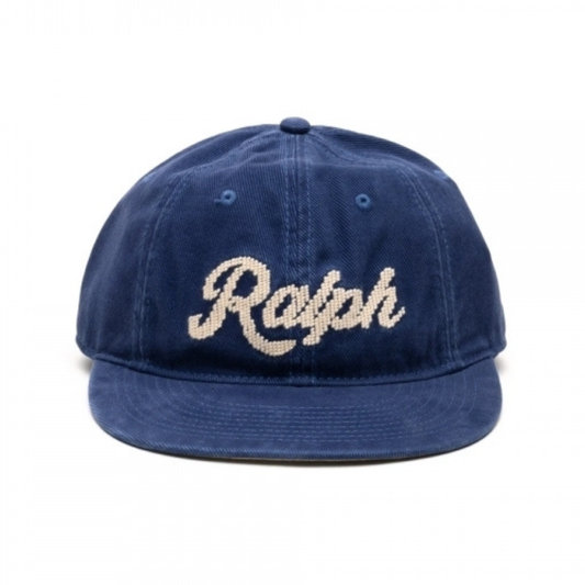Ralph Lauren Ralph Woven Logo Cap in Newport Navy