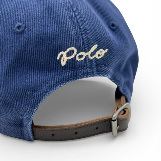 Ralph Lauren Ralph Woven Logo Cap in Newport Navy