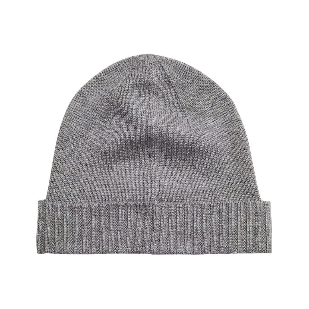 Ralph Lauren Fold Over Beanie Hat in Fawn Grey Heather
