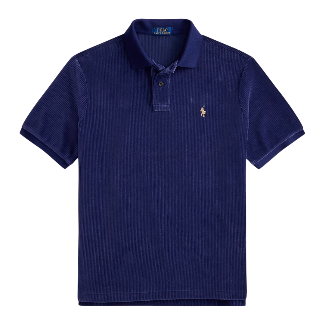 Ralph Lauren Corduroy Polo Top in Newport Navy