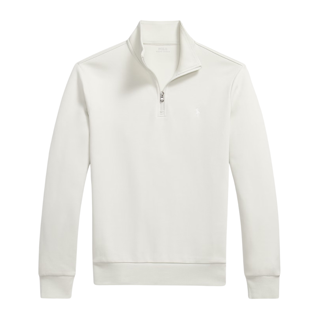 Ralph Lauren Quarter Zip Sweatshirt in Stone Pebble