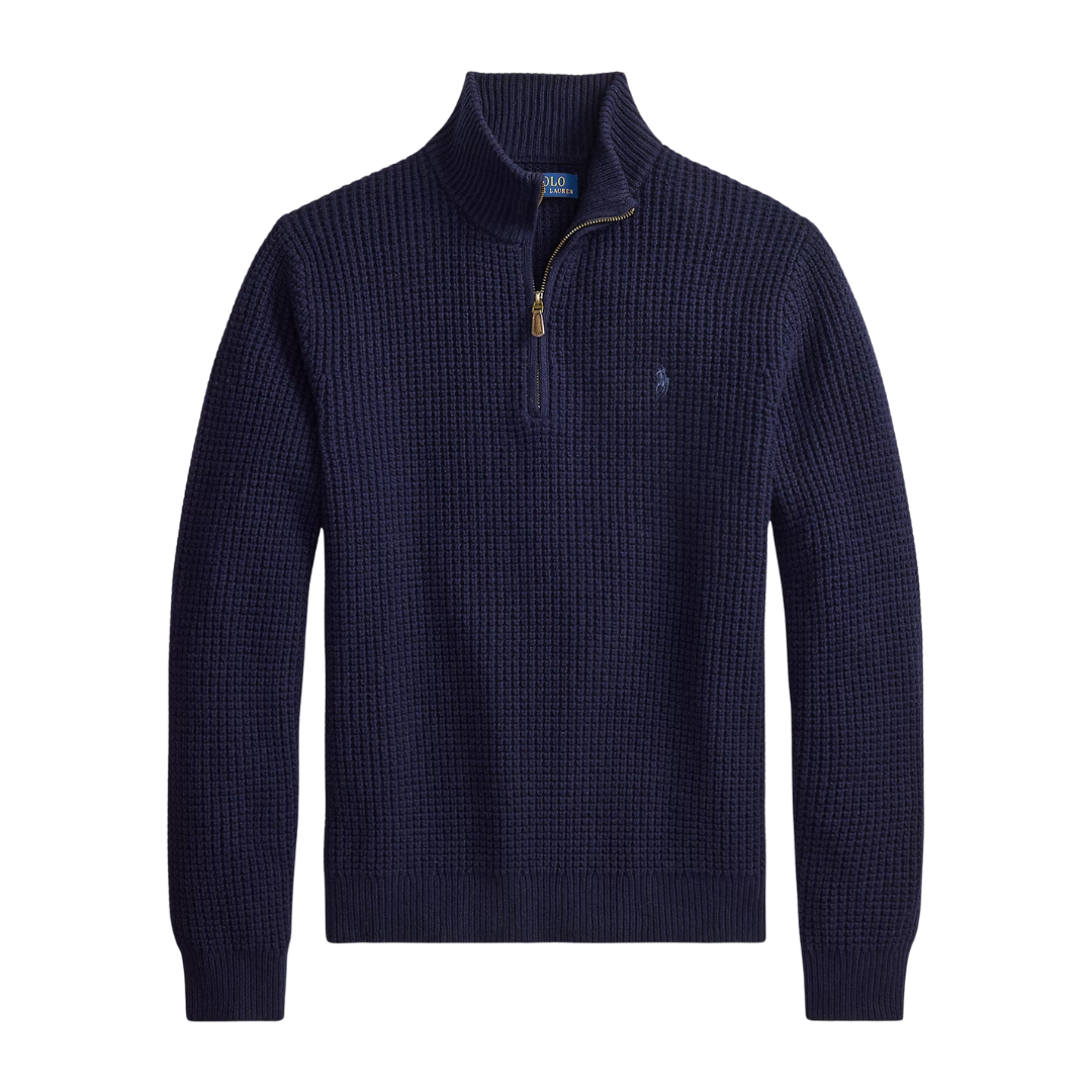 Ralph Lauren Quarter Zip Jumper in Hunter Navy