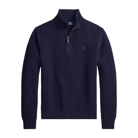 Ralph Lauren Quarter Zip Jumper in Hunter Navy