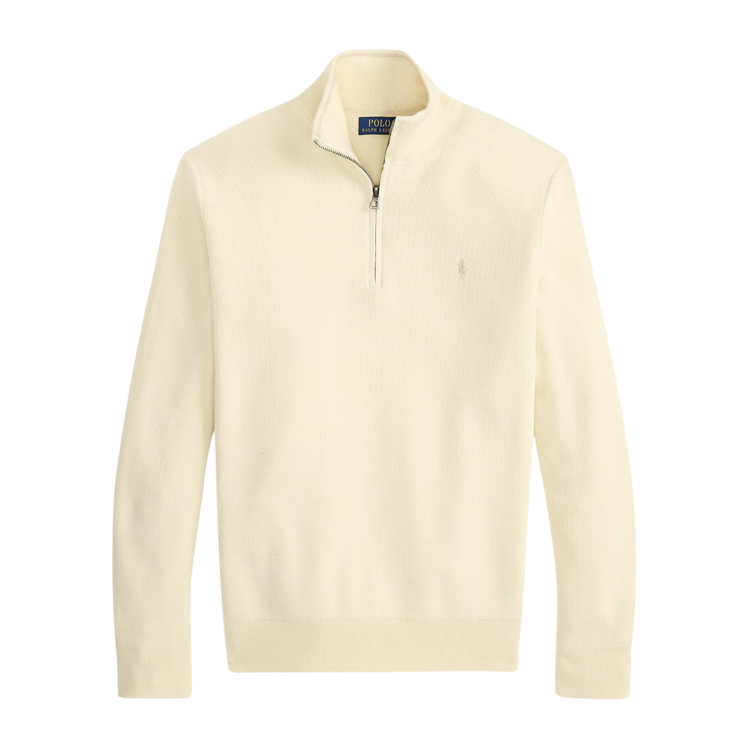 Ralph Lauren Quarter Zip Jumper in Andover Cream