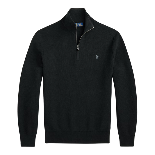 Ralph Lauren Quarter Zip Jumper in Black