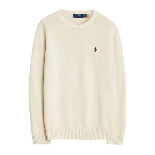 Ralph Lauren Cotton Crew Sweater in Andover Cream