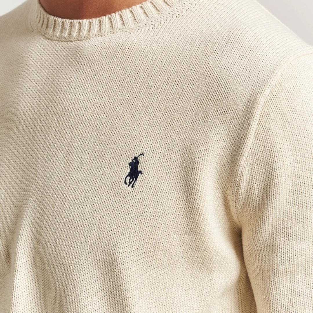 Ralph Lauren Cotton Crew Sweater in Andover Cream