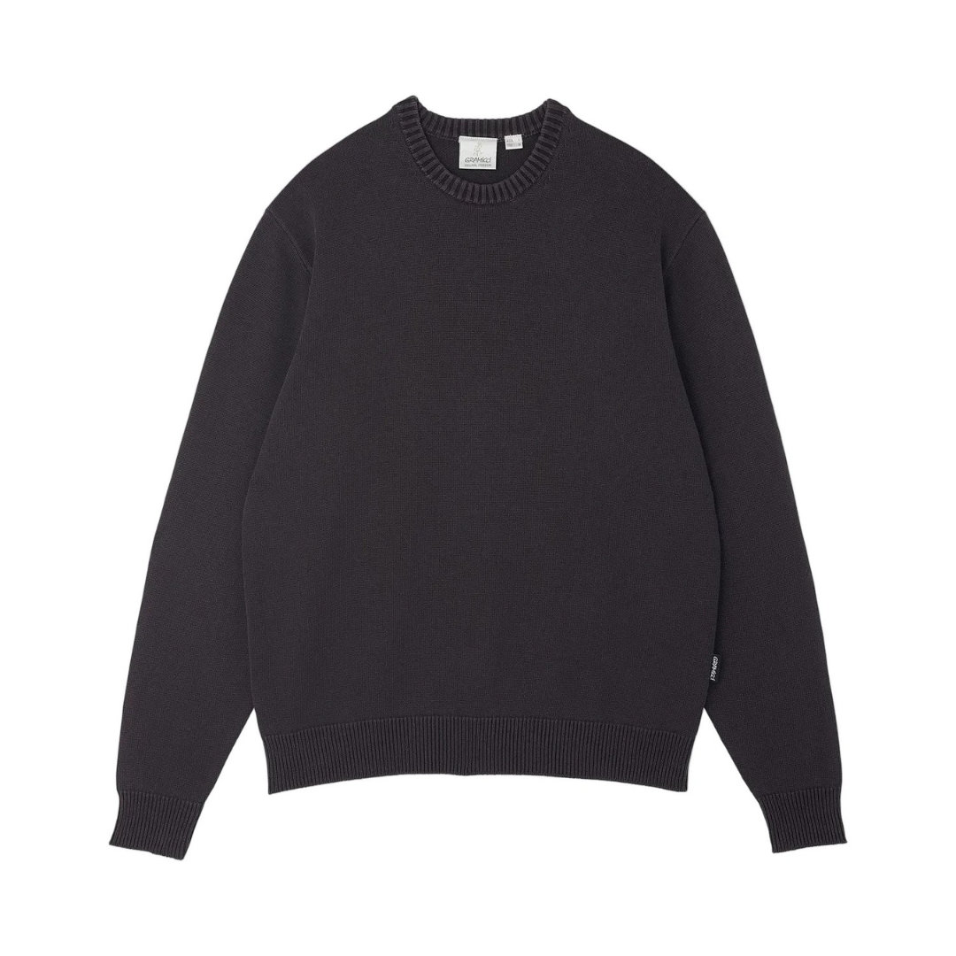 Gramicci Cotton Knit Crew Jumper in Charcoal