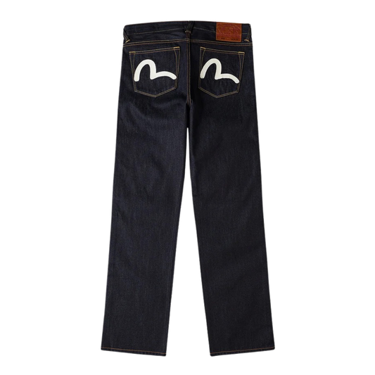 Evisu White Seagull Regular Fit Jeans in Raw Indigo