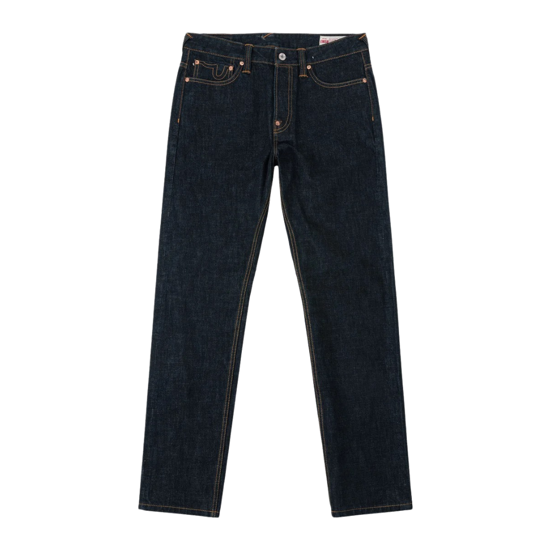Evisu Seagull Printed Selvedge Jeans in Raw Indigo