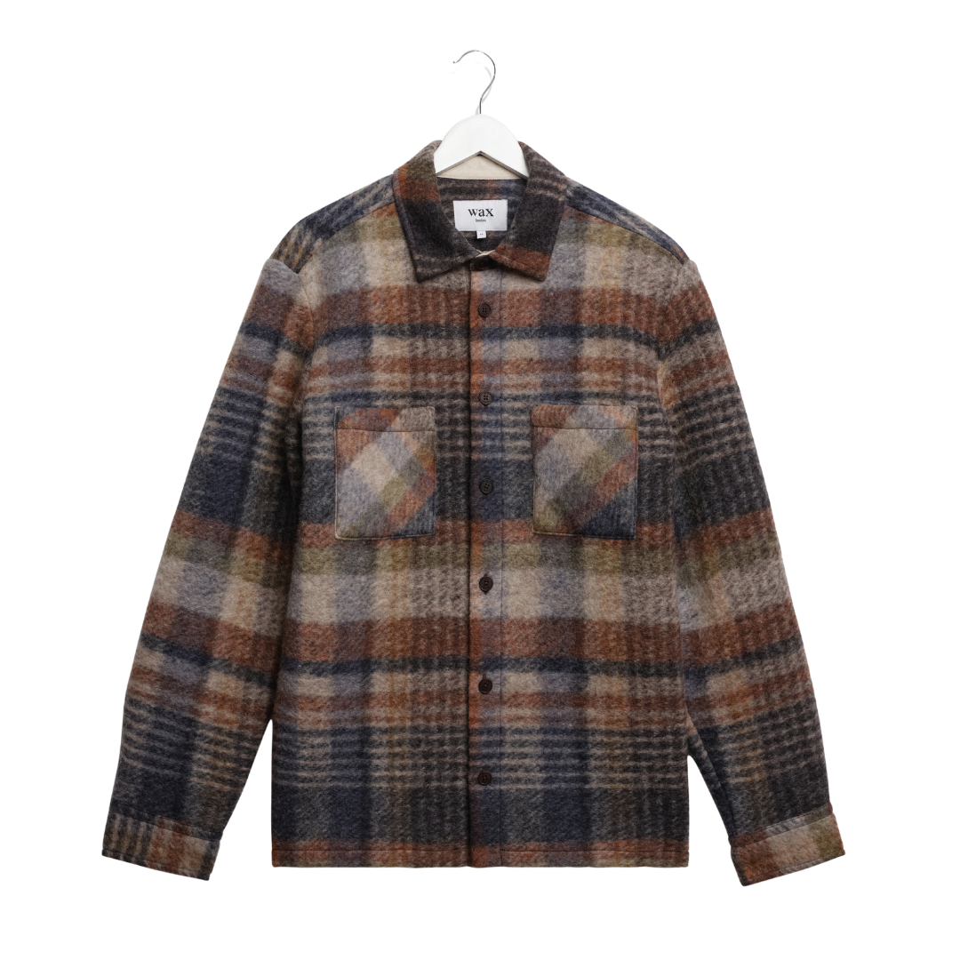 Wax London Whiting Overshirt in Oatmeal