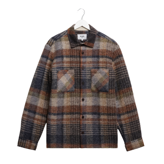 Wax London Whiting Overshirt in Oatmeal
