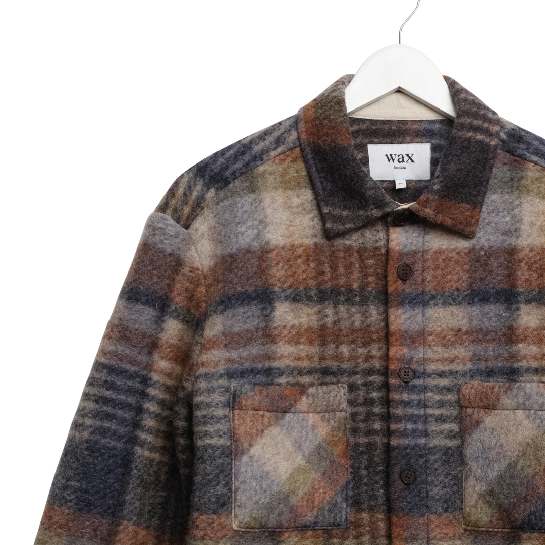 Wax London Whiting Overshirt in Oatmeal