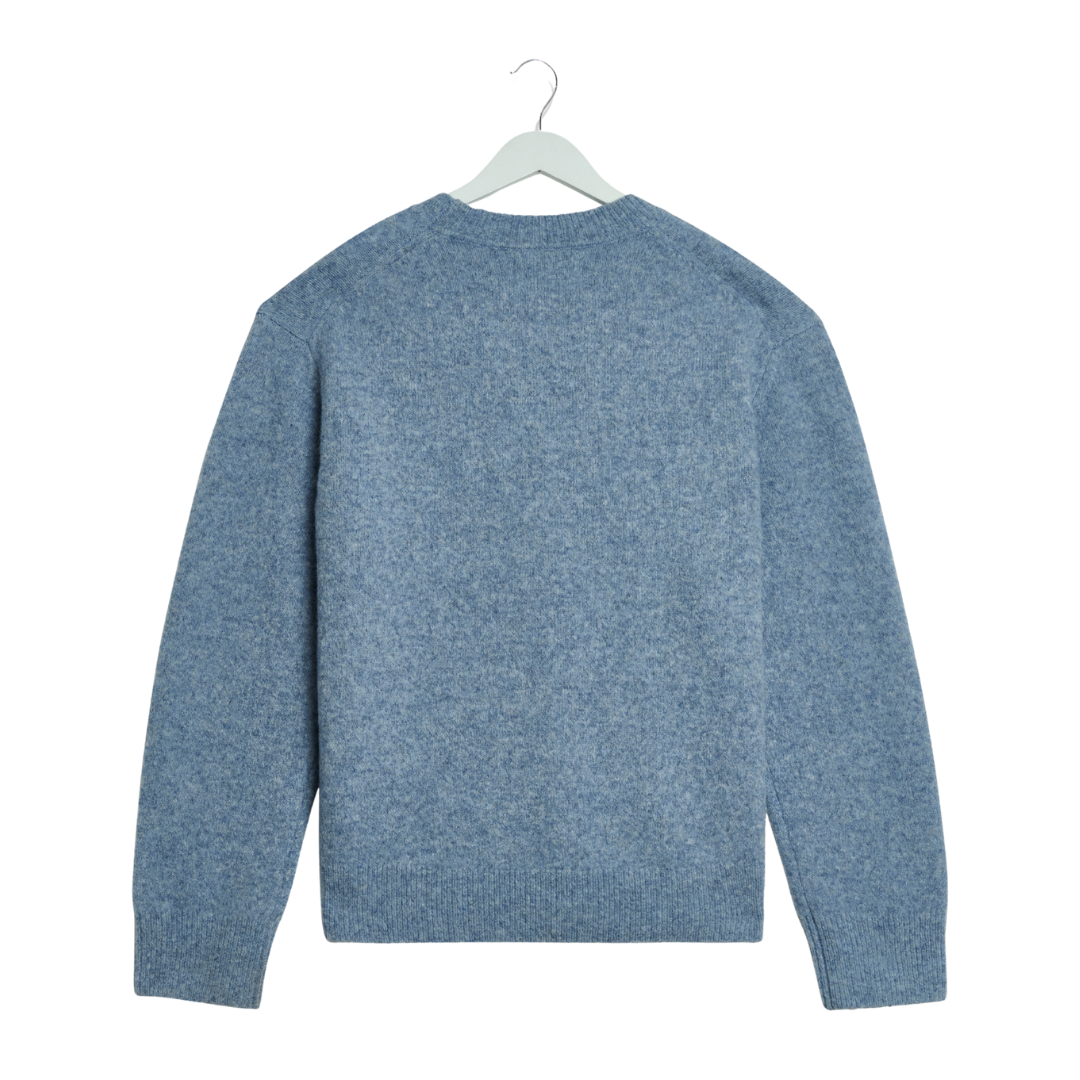 Wax London Wilde Crew Knitted Jumper in Pale Blue