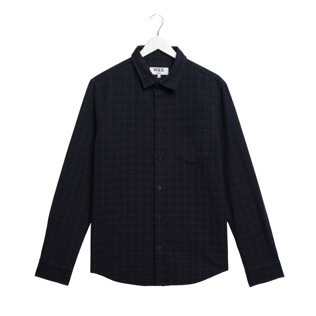 Wax London Shelly Shirt in Navy & Black